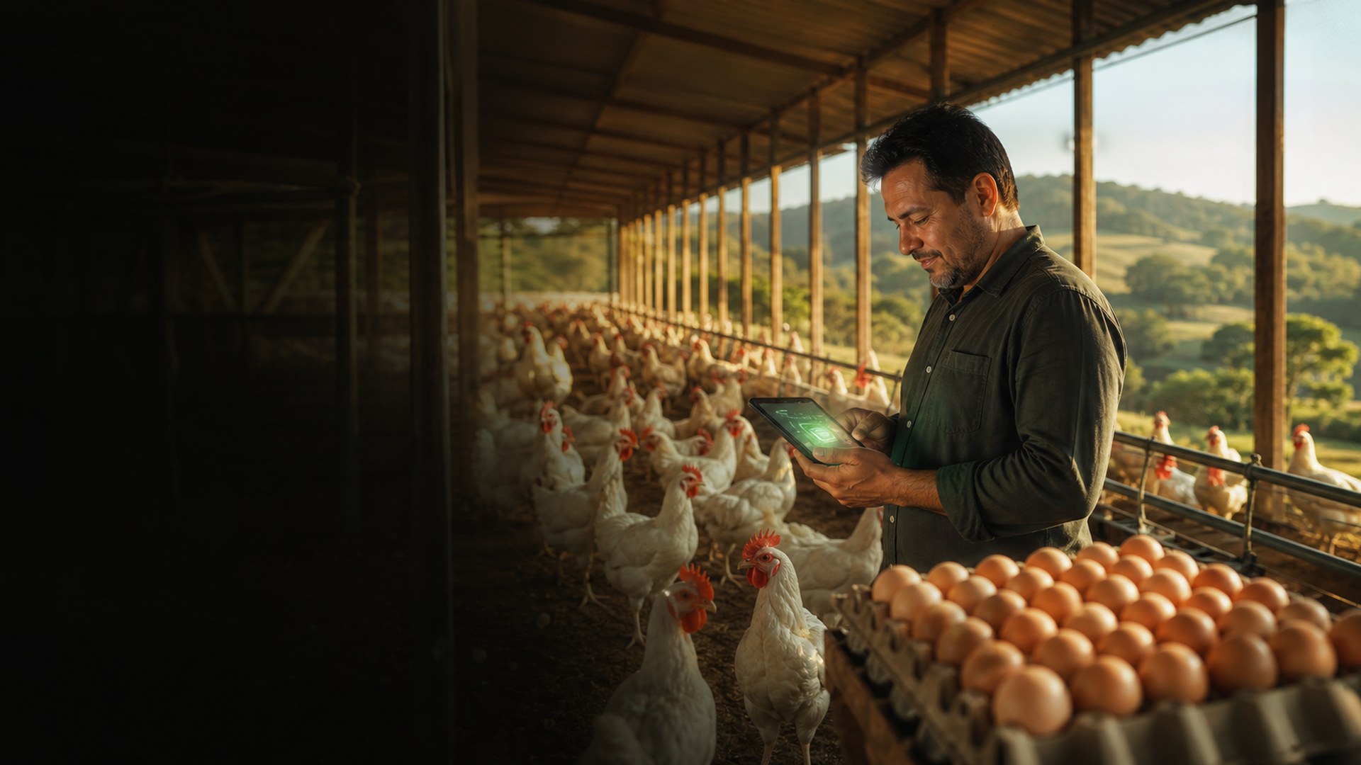 Avicultura en una operación de Latinoamérica